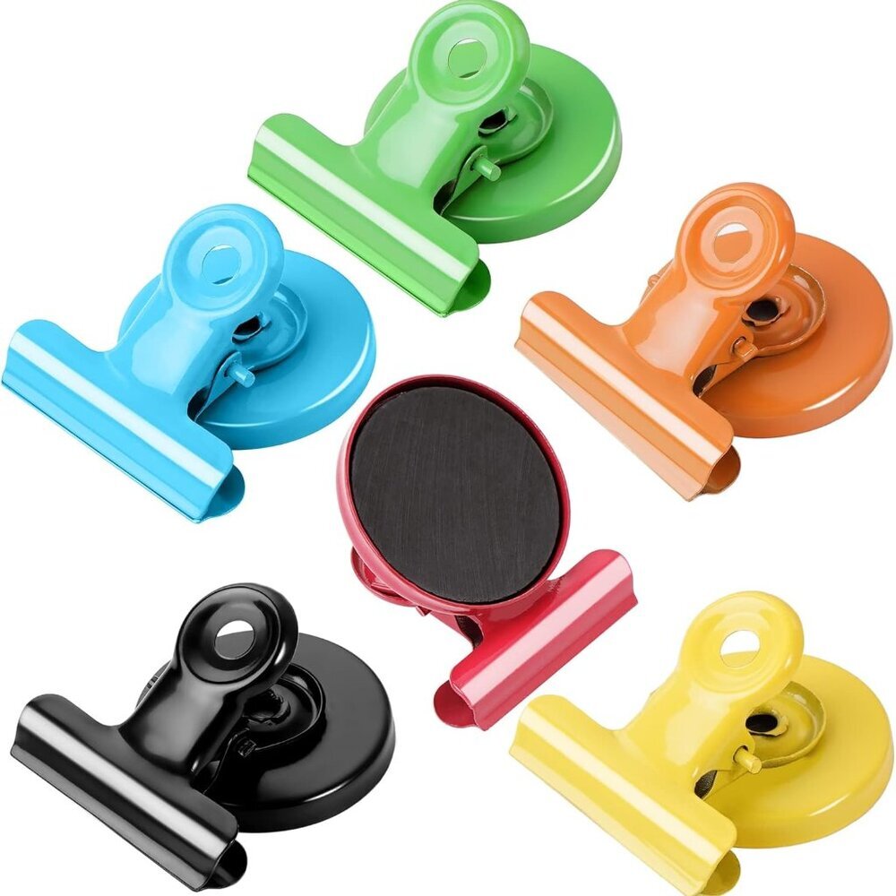 6 Pack Fridge Magnets Refrigerator Magnets, Magnetic Clips for Whiteboard, Magne